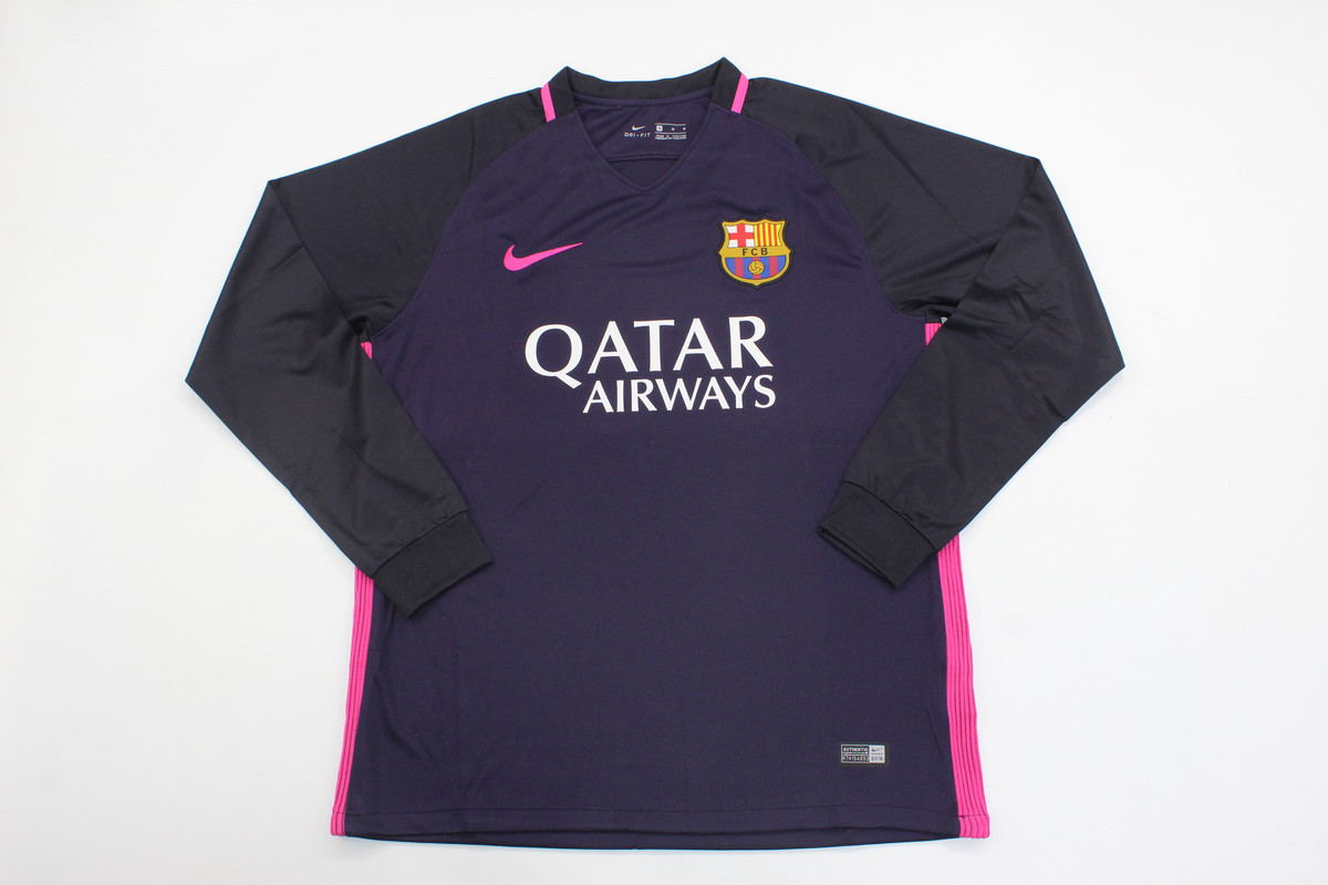 AAA Quality Barcelona 16/17 Away Dark Purple Long Jersey